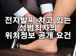 전자발찌 차고 있는 성범죄자의 위치정보 공개 요건