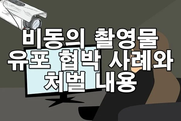 비동의 촬영물 유포 협박 사례와 처벌 내용