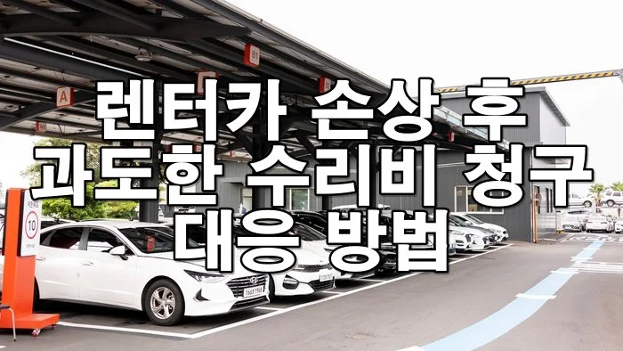 렌터카 손상 후 과도한 수리비 청구 대응 방법