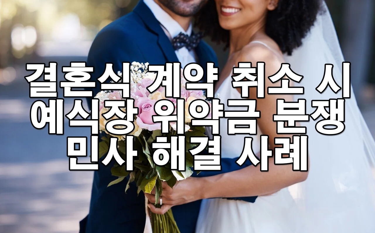 결혼식 계약 취소 시 예식장 위약금 분쟁 민사 해결 사례
