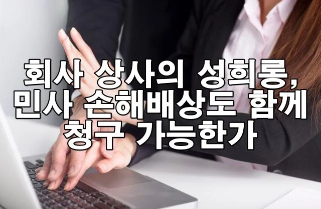 회사 상사의 성희롱, 민사 손해배상도 함께 청구 가능한가
