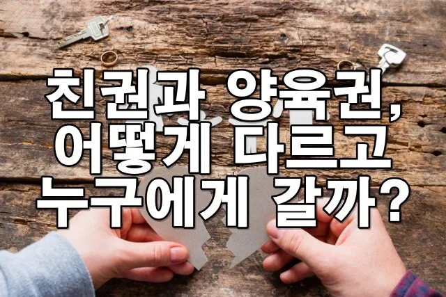 친권과 양육권, 어떻게 다르고 누구에게 가나요?