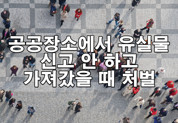 공공장소에서 유실물 신고 안 하고 가져갔을 때 처벌