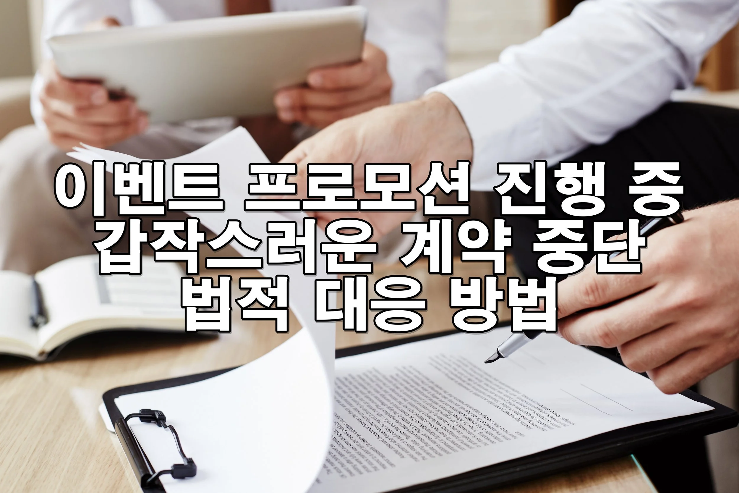이벤트 프로모션 진행 중 갑작스러운 계약 중단 대응