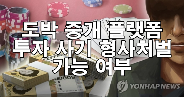 도박 중개 플랫폼 투자 사기 형사처벌 가능 여부