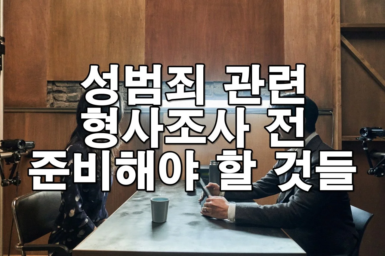 성범죄 관련 형사조사 전 준비해야 할 것들