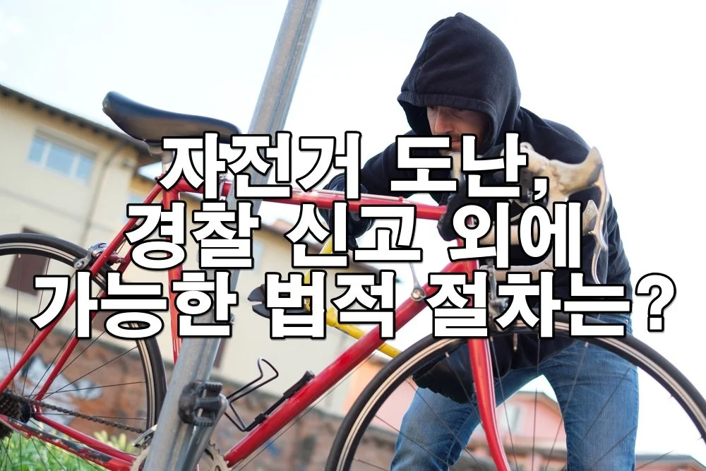 자전거 도난, 경찰 신고 외에 가능한 법적 절차