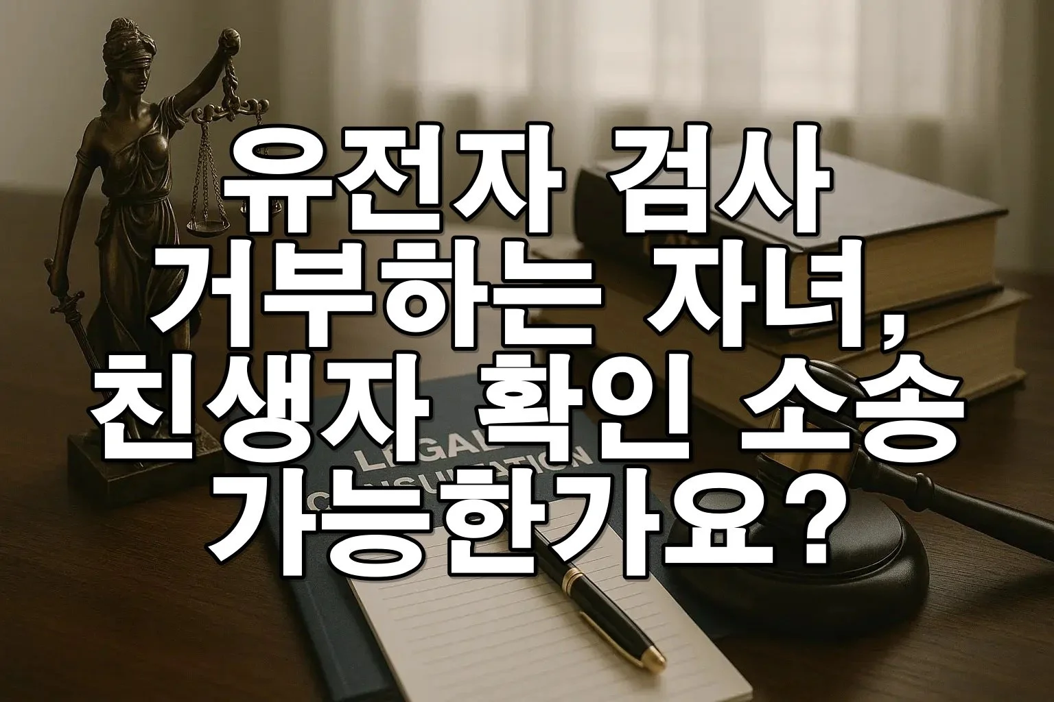 유전자 검사 거부하는 자녀, 친생자 확인 소송 가능한가요?