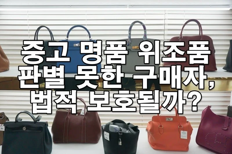 중고 명품 위조품 판별 못한 구매자, 법적 보호될까?