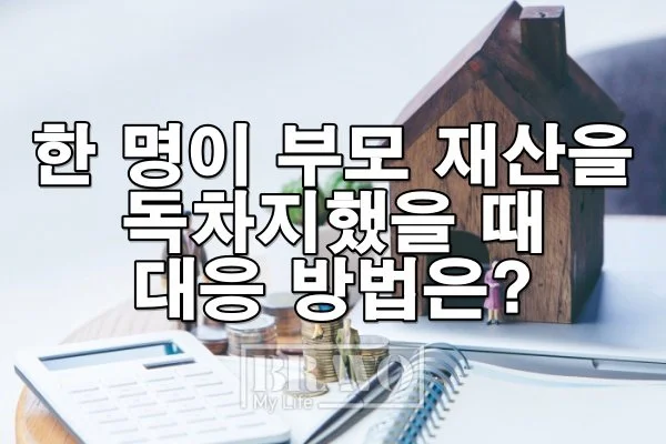 형제 중 한 명이 부모 재산을 독차지했을 때 대응 방법