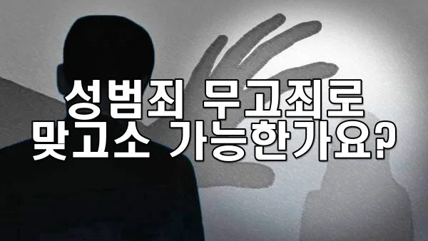 성범죄 무고죄로 맞고소 가능한가요?