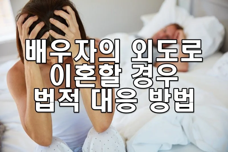 배우자의 외도로 이혼할 경우 법적 대응 방법