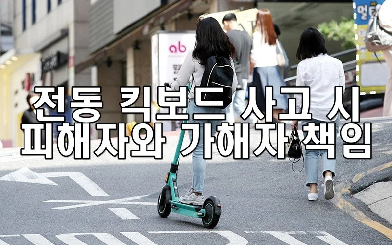 전동 킥보드 사고 시 피해자와 가해자 책임