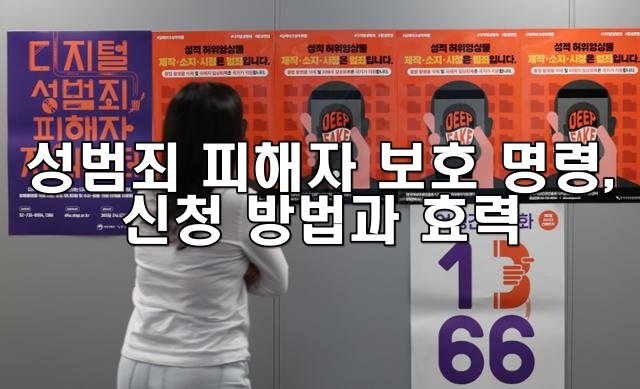 성범죄 피해자 보호 명령, 신청 방법과 효력