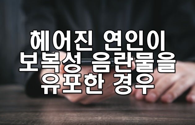 헤어진 연인이 보복성 음란물 유포를 한 경우