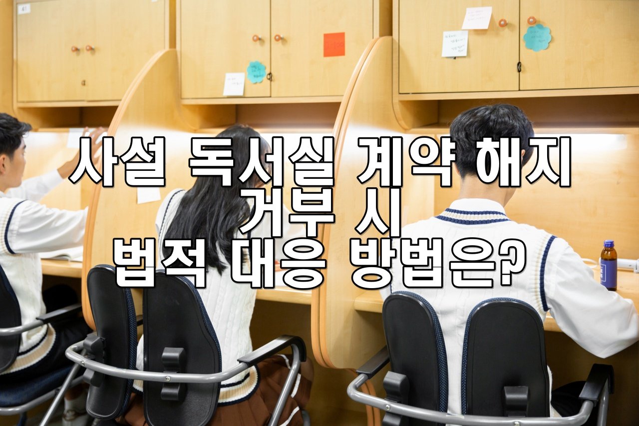 사설 독서실 계약 해지 거부 시 법적 대응