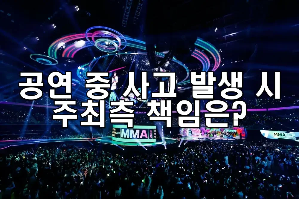 공연 중 사고 발생 시 주최측 책임