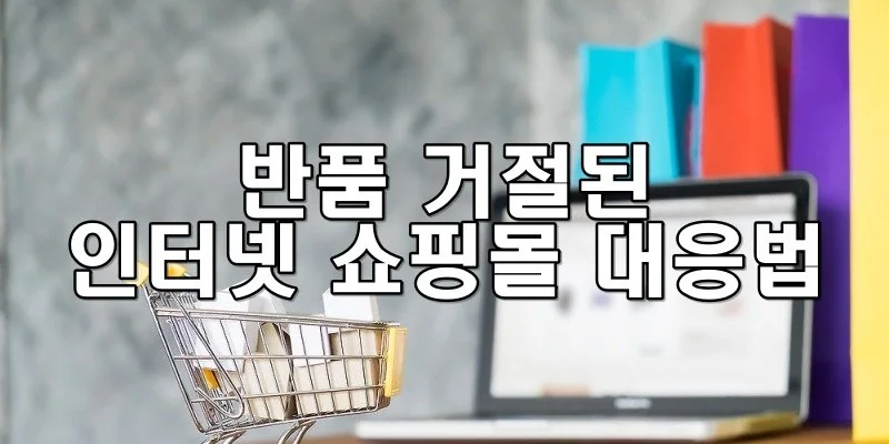 반품 거절된 인터넷 쇼핑몰 대응법