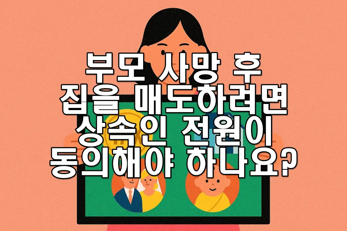 부모 사망 후 집을 매도하려면 상속인 전원이 동의해야 하나요?