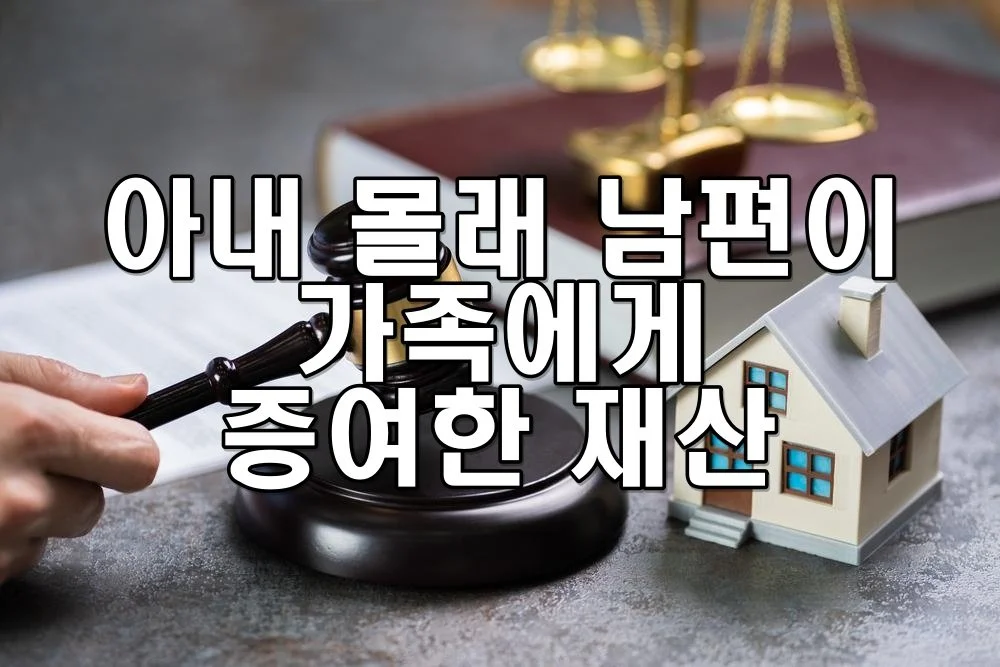 아내 몰래 남편이 가족에게 증여한 재산