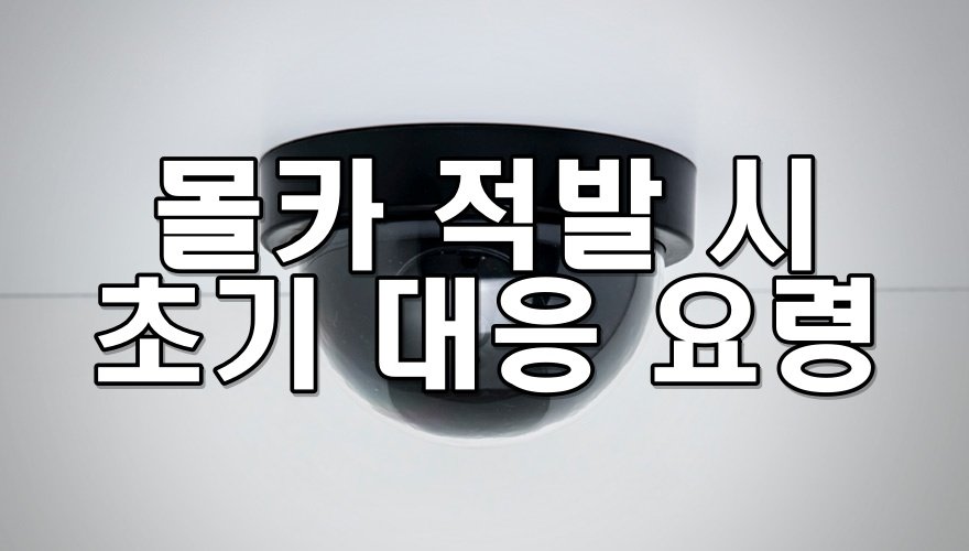 몰카 적발 시 초기 대응 요령