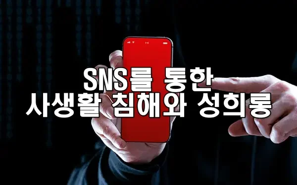SNS를 통한 사생활 침해와 성희롱