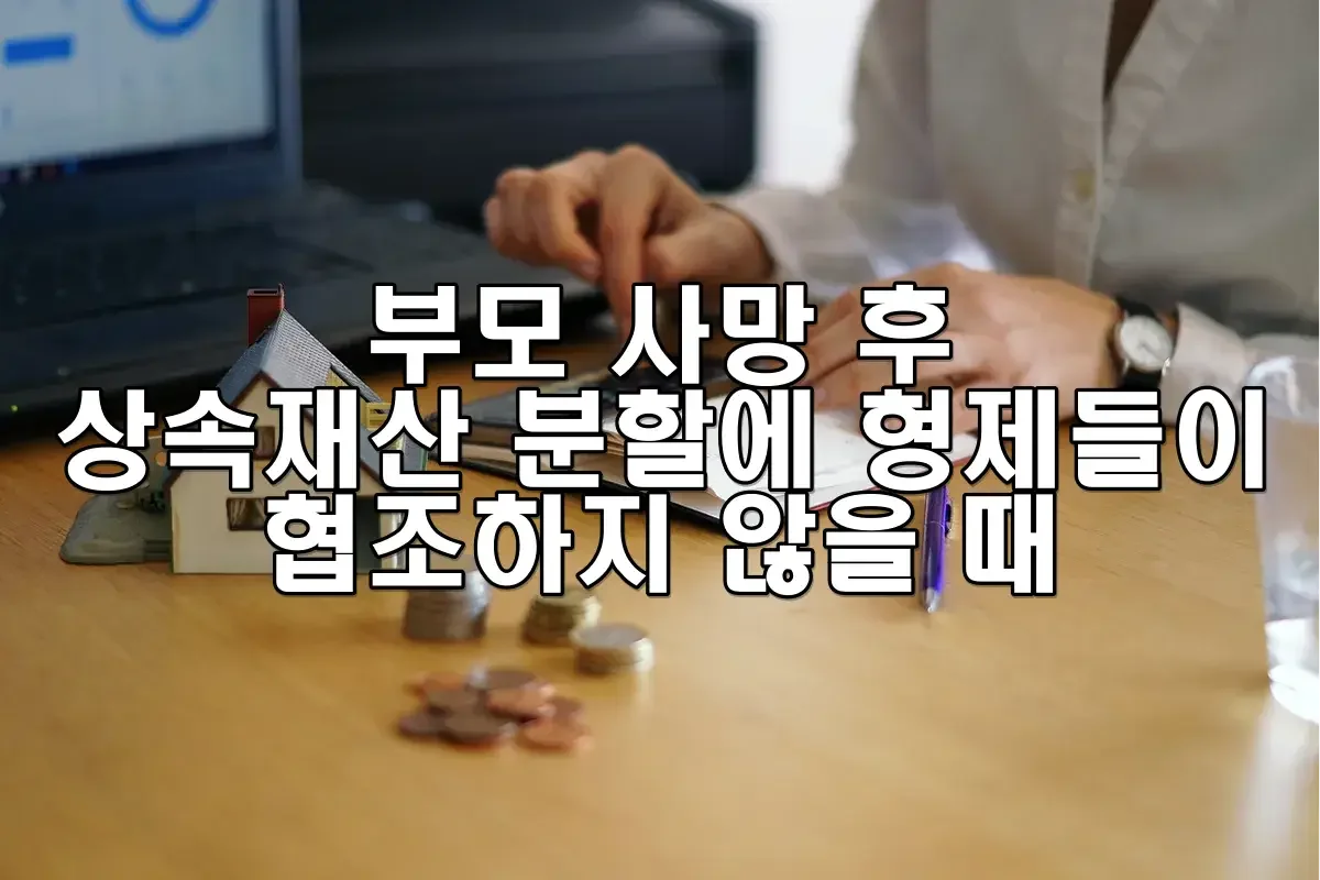 부모 사망 후 상속재산 분할에 형제들이 협조하지 않을 때