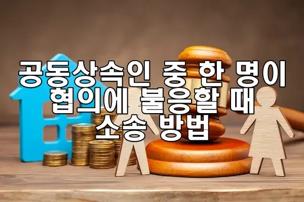 공동상속인 중 한 명이 협의에 불응할 때 소송 방법