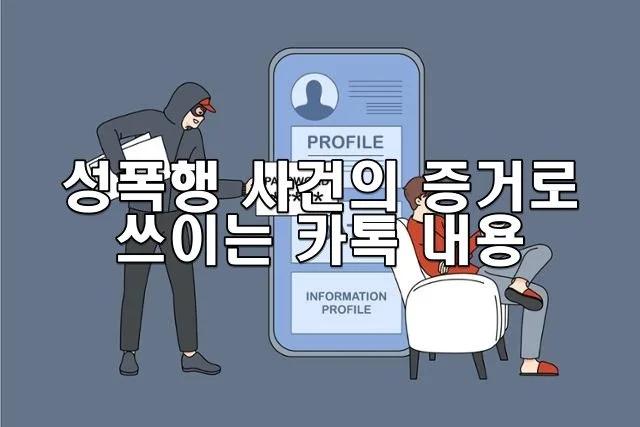 성폭행 사건의 증거로 쓰이는 카톡 내용