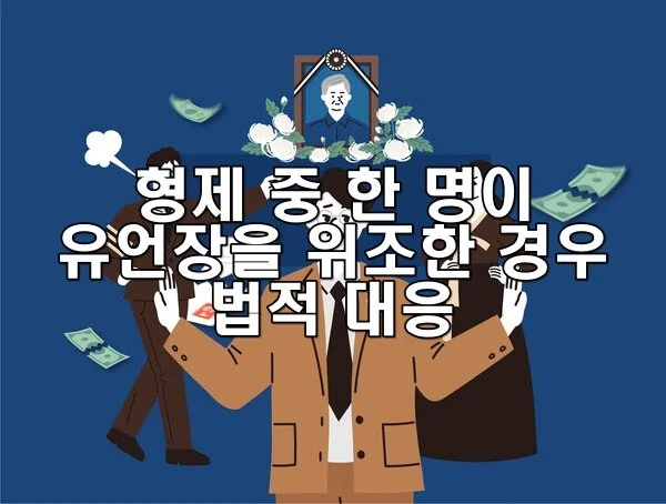 형제 중 한 명이 유언장을 위조한 경우의 법적 대응