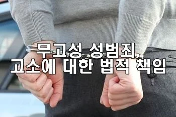 무고성 성범죄 고소에 대한 법적 책임