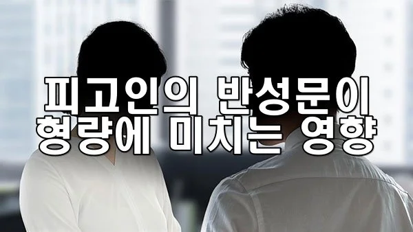 피고인의 반성문이 형량에 미치는 영향