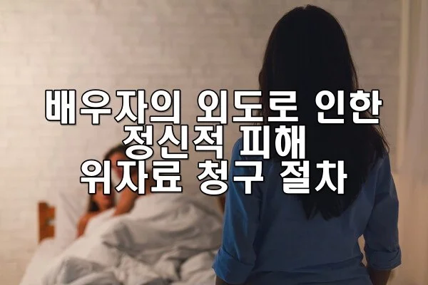배우자의 외도로 인한 정신적 피해 위자료 청구 절차
