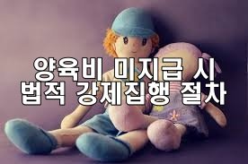 양육비 미지급 시 법적 강제집행 절차