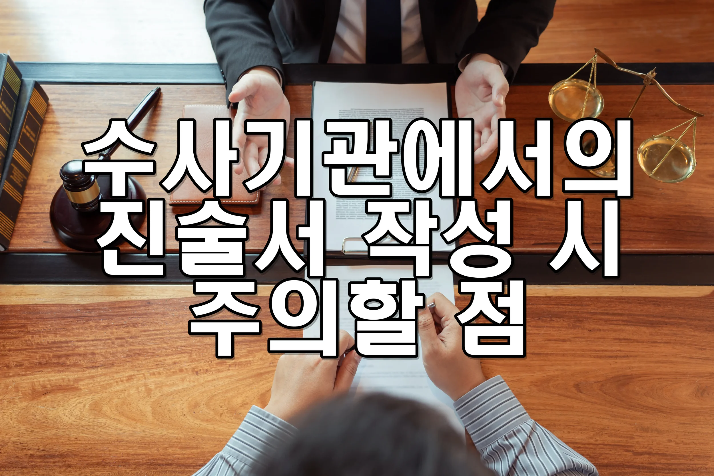 수사기관에서의 진술서 작성 시 주의할 점