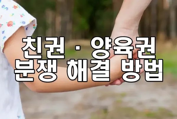 친권·양육권 분쟁 해결 방법