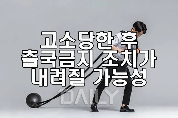 고소당한 후 출국금지 조치가 내려질 가능성