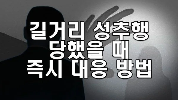 길거리 성추행을 당했을 때 즉시 대응 방법
