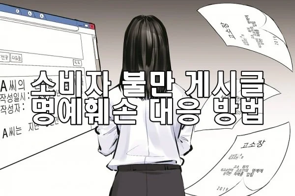 소비자 불만 게시글로 인한 명예훼손 대응 방법