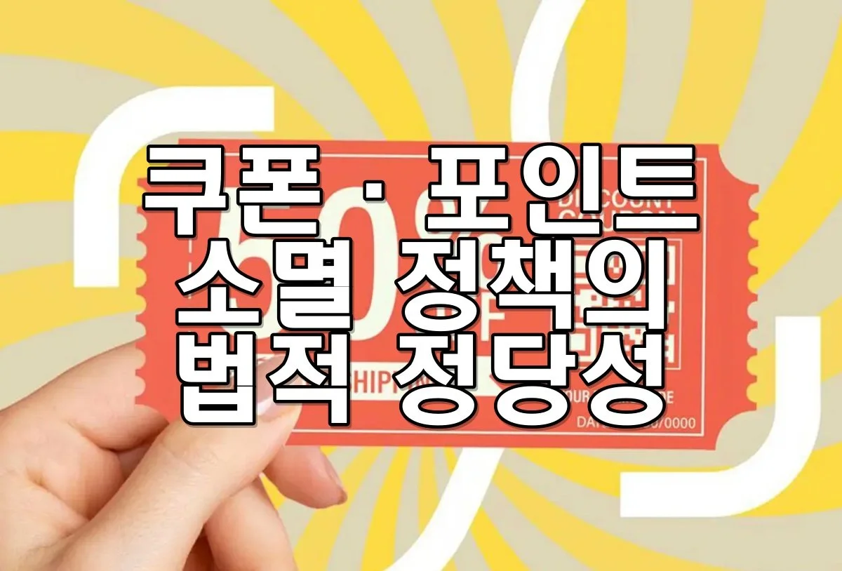 쿠폰·포인트 소멸 정책의 법적 정당성