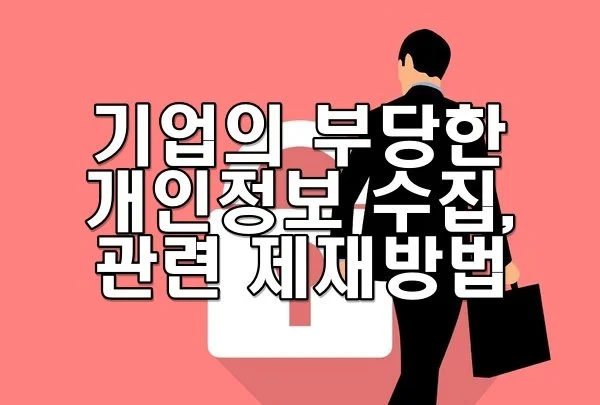 기업의 부당한 개인정보 수집에 대한 제재