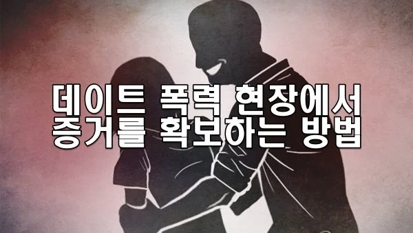 데이트 폭력 현장에서 증거를 확보하는 방법