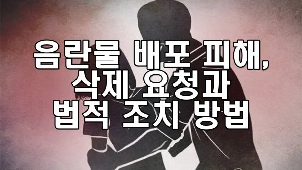 음란물 배포 피해 발생 시 삭제 요청과 법적 조치 방법