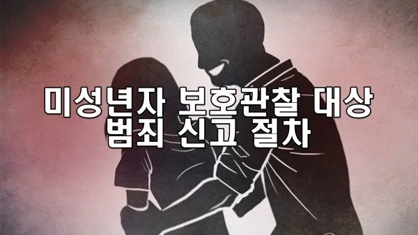 미성년자 보호관찰 대상 범죄 신고 절차