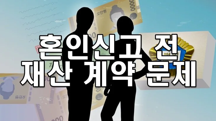 혼인신고 전 재산 계약 문제
