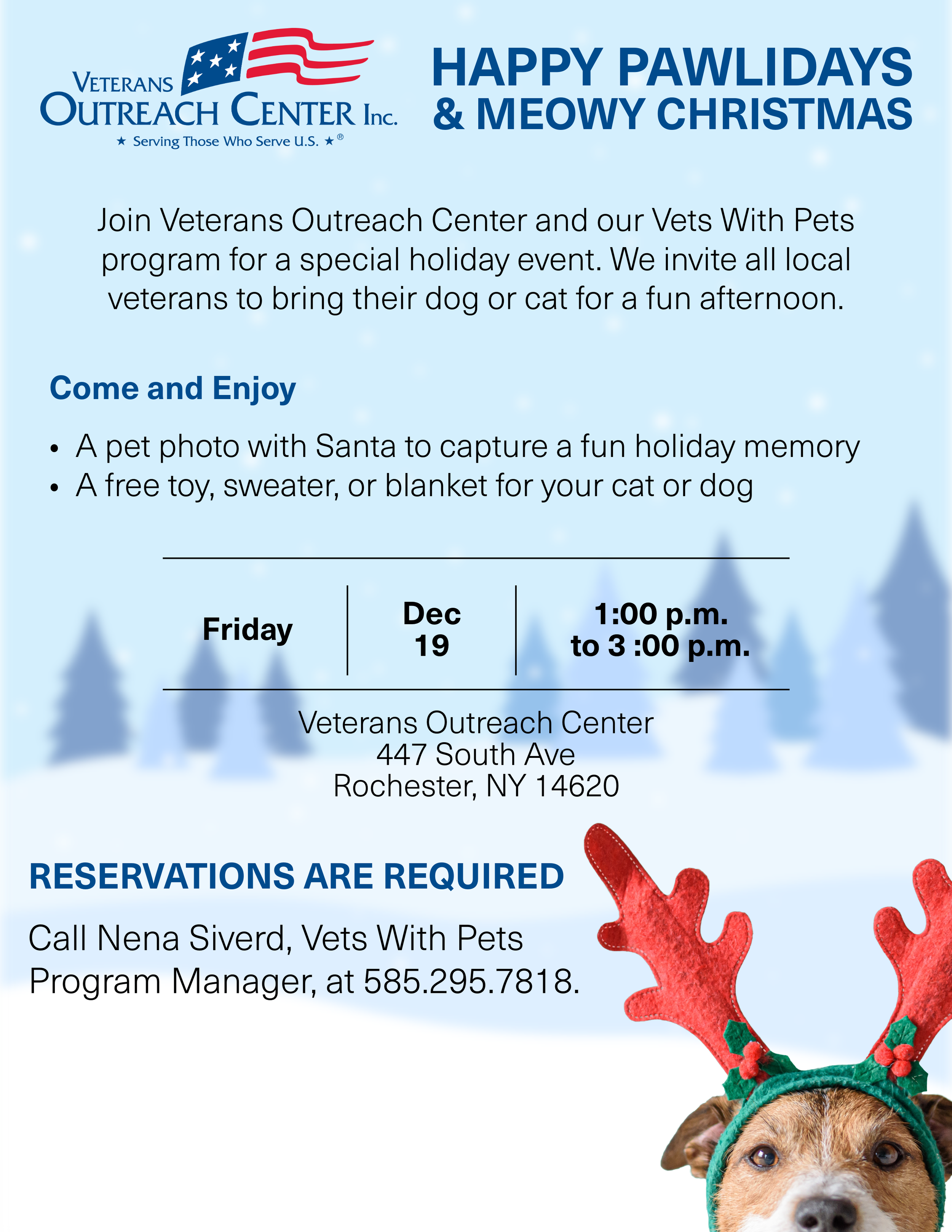 Vets With Pets Rochester VOC Happy Pawlidays Program