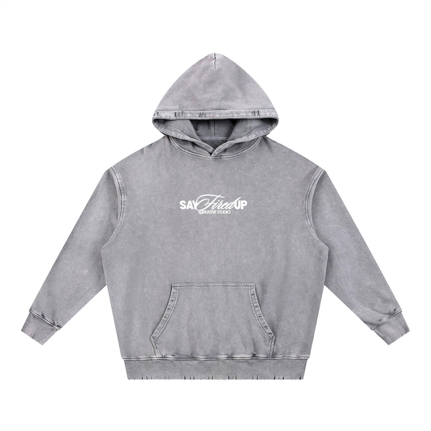 Raw SFU Essential Oversized Hoodie | Acid Wash