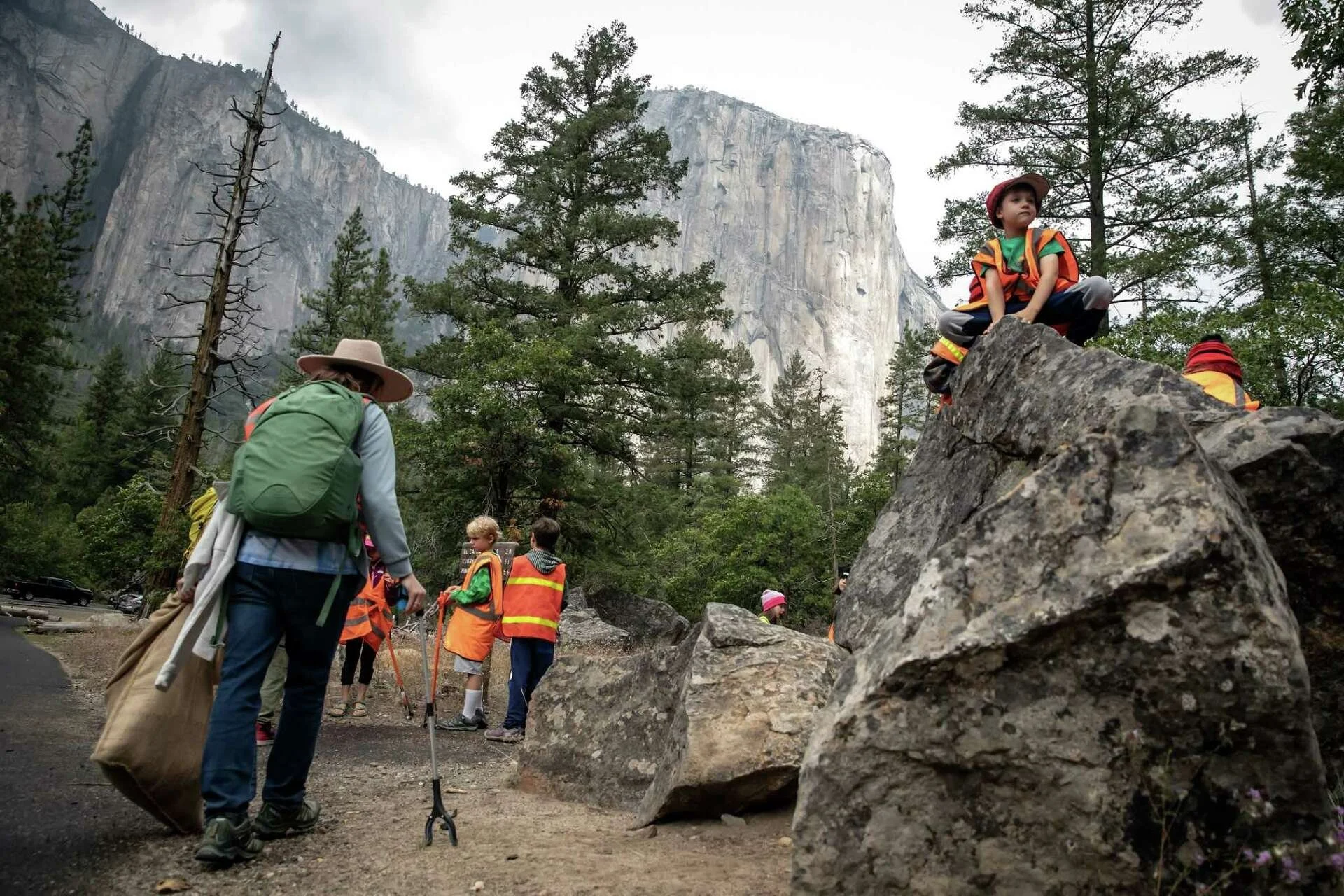 Hiking People in a  National Park
