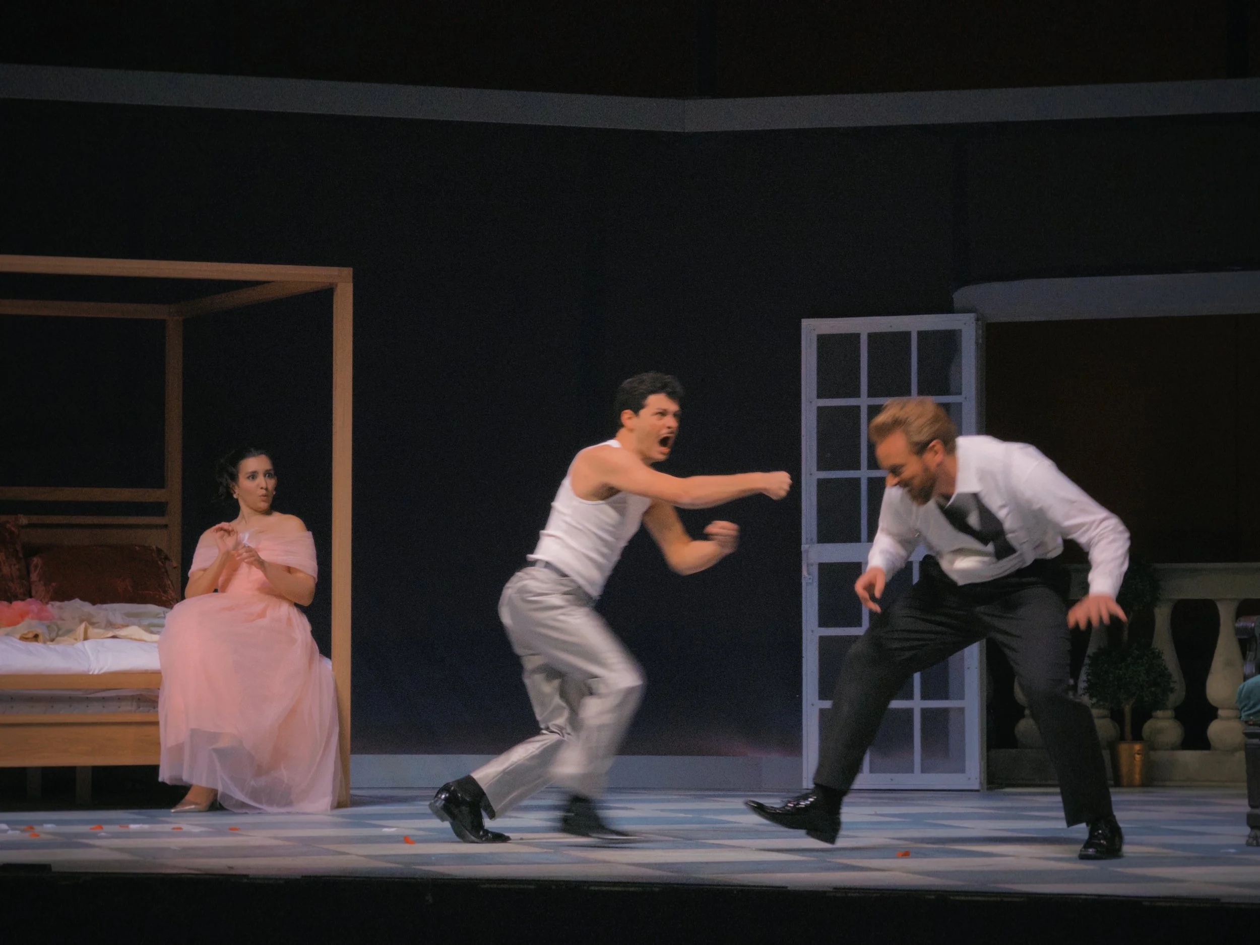 As L'Amante in Gian Carlo Menotti's "Amelia al ballo" at The Fisher Center at Bard, 2026 (Photo by Leonor Vasconcelos)