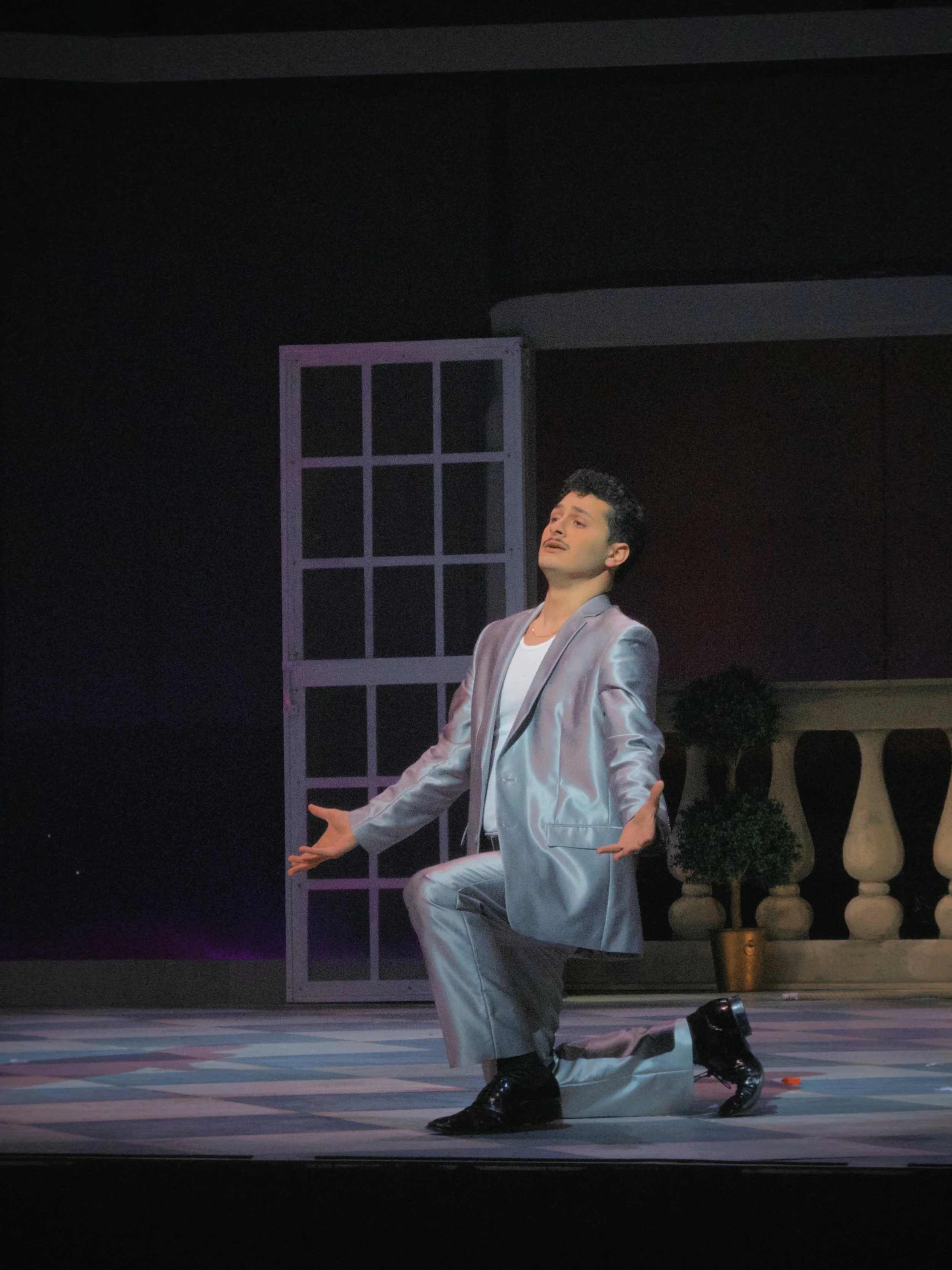 As L'Amante in Gian Carlo Menotti's "Amelia al ballo" at The Fisher Center at Bard, 2026 (Photo by Leonor Vasconcelos)